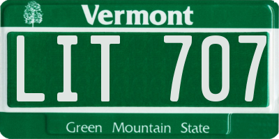 VT license plate LIT707