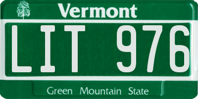 VT license plate LIT976