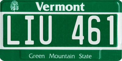VT license plate LIU461