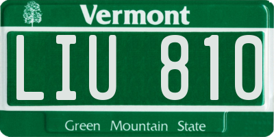VT license plate LIU810