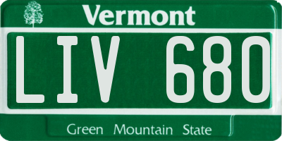 VT license plate LIV680