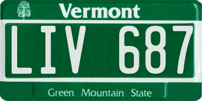 VT license plate LIV687