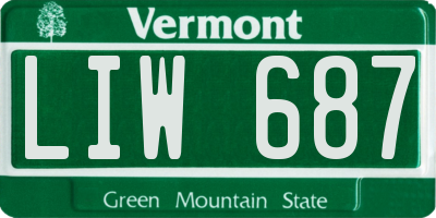 VT license plate LIW687