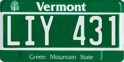VT license plate LIY431