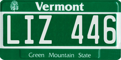 VT license plate LIZ446