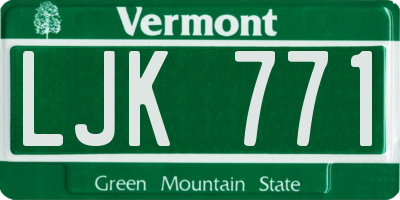 VT license plate LJK771