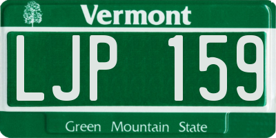 VT license plate LJP159