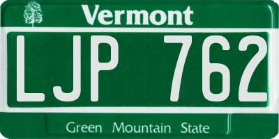 VT license plate LJP762