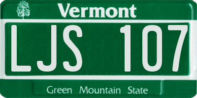 VT license plate LJS107
