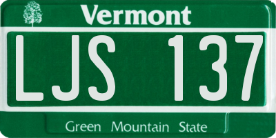 VT license plate LJS137