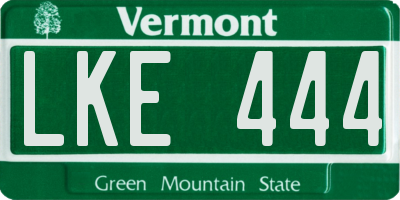 VT license plate LKE444