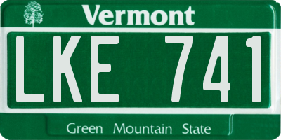 VT license plate LKE741