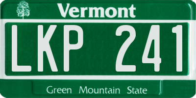 VT license plate LKP241