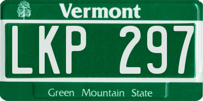 VT license plate LKP297