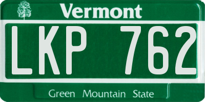 VT license plate LKP762