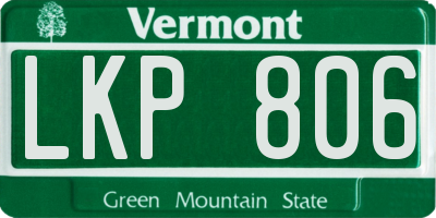 VT license plate LKP806