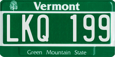 VT license plate LKQ199