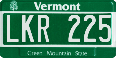 VT license plate LKR225