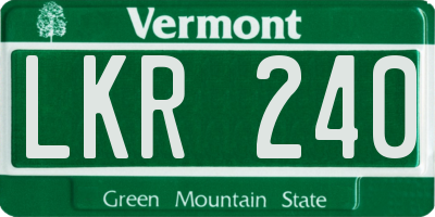 VT license plate LKR240