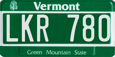 VT license plate LKR780