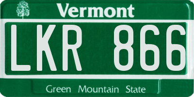 VT license plate LKR866