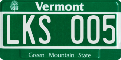 VT license plate LKS005