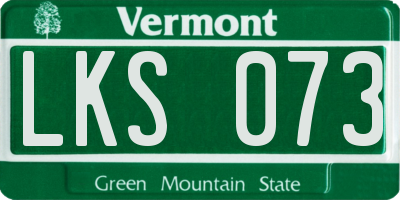 VT license plate LKS073
