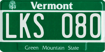 VT license plate LKS080