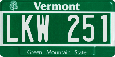 VT license plate LKW251