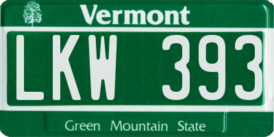 VT license plate LKW393