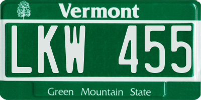 VT license plate LKW455