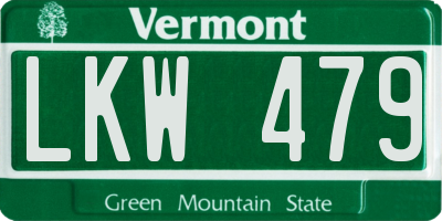 VT license plate LKW479