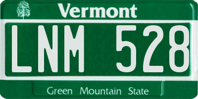 VT license plate LNM528