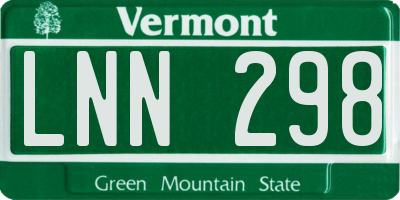 VT license plate LNN298