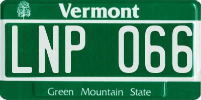 VT license plate LNP066