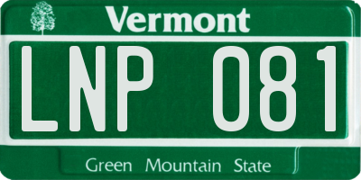 VT license plate LNP081