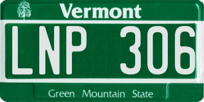 VT license plate LNP306