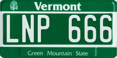VT license plate LNP666