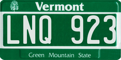 VT license plate LNQ923