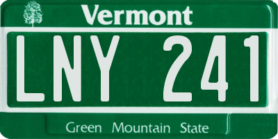 VT license plate LNY241