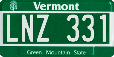 VT license plate LNZ331