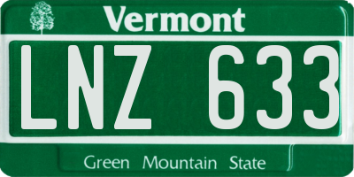 VT license plate LNZ633