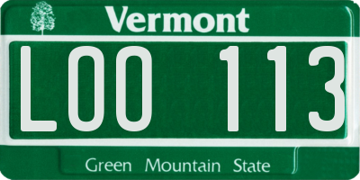 VT license plate LOO113