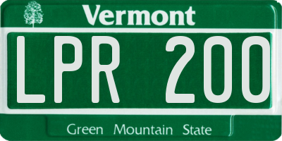 VT license plate LPR200