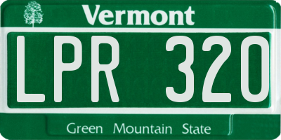 VT license plate LPR320