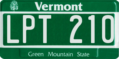 VT license plate LPT210