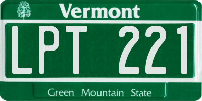 VT license plate LPT221