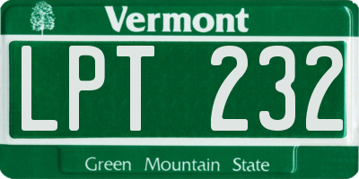 VT license plate LPT232