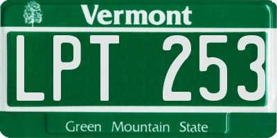 VT license plate LPT253