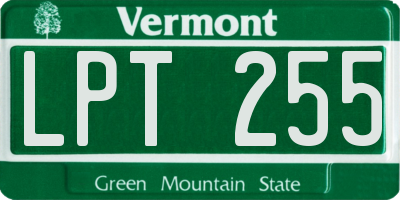 VT license plate LPT255